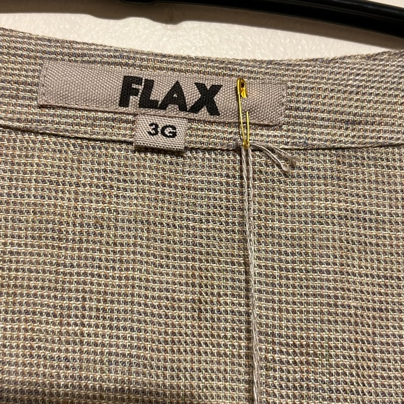 FLAX DESIGNS NEW BROWN LINEN JACKET  SIZE 3G NWT - Picture 4 of 5